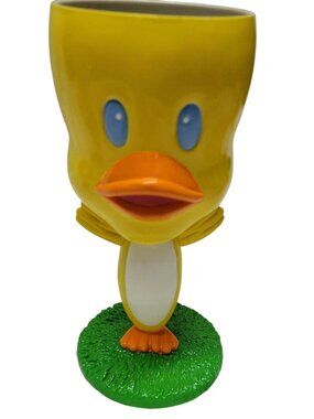 Vintage Easter Unlimited Chicken Tweety Bird 3D Cup Goblet Hard Plastic 7 inches